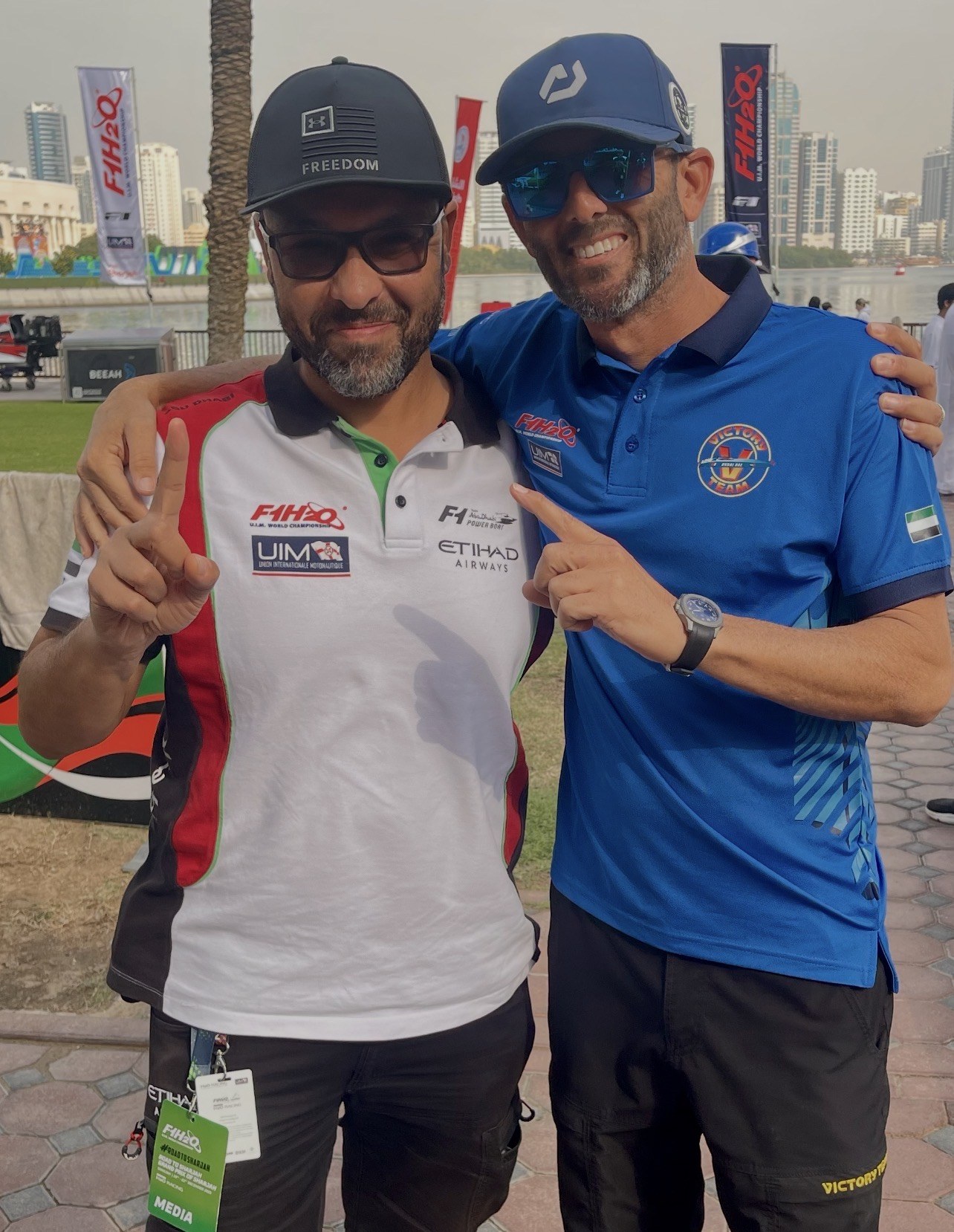 Hossam Nageeb at a powerboat race weekend