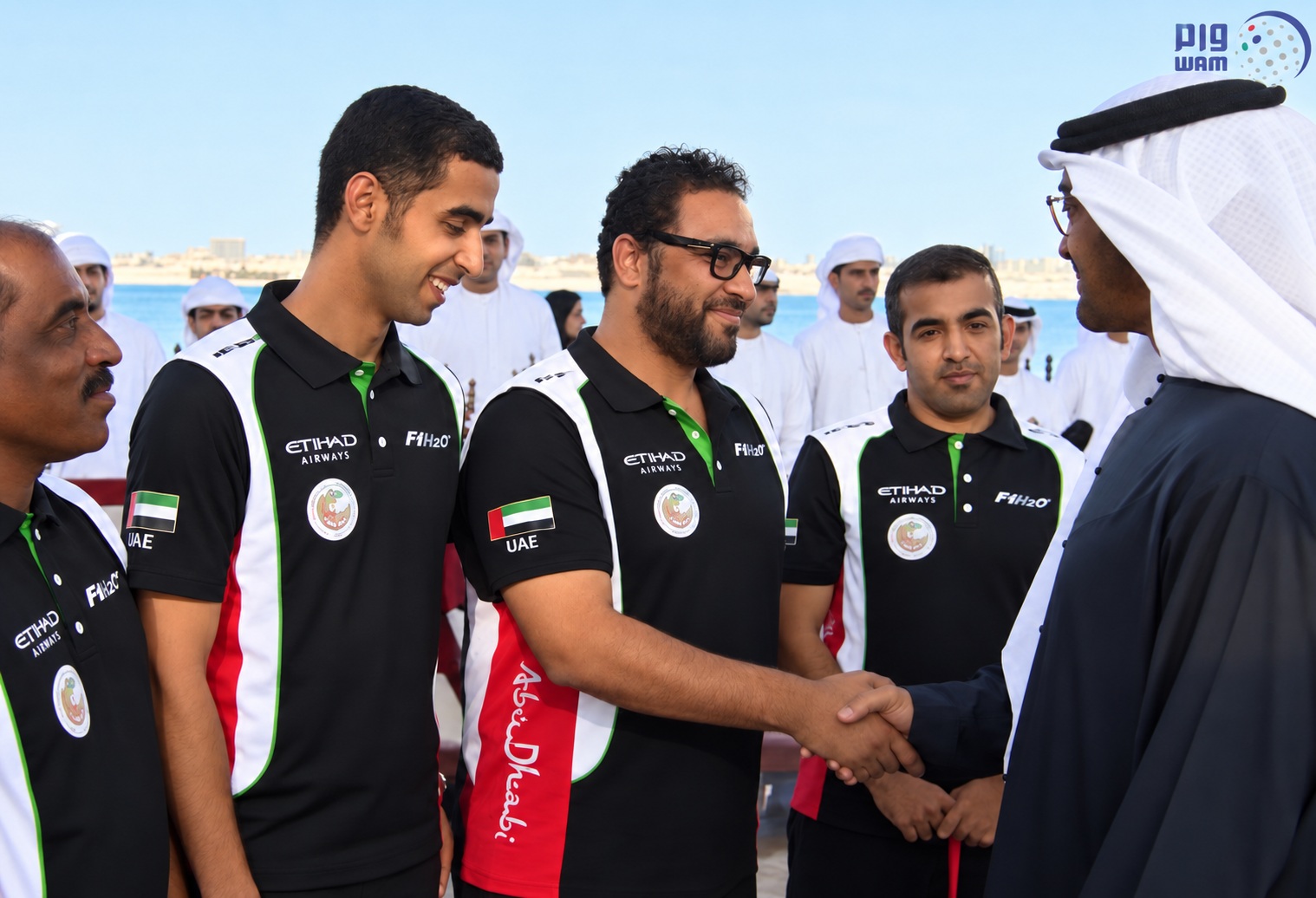 Hossam Nageeb at a Team Abu Dhabi reception