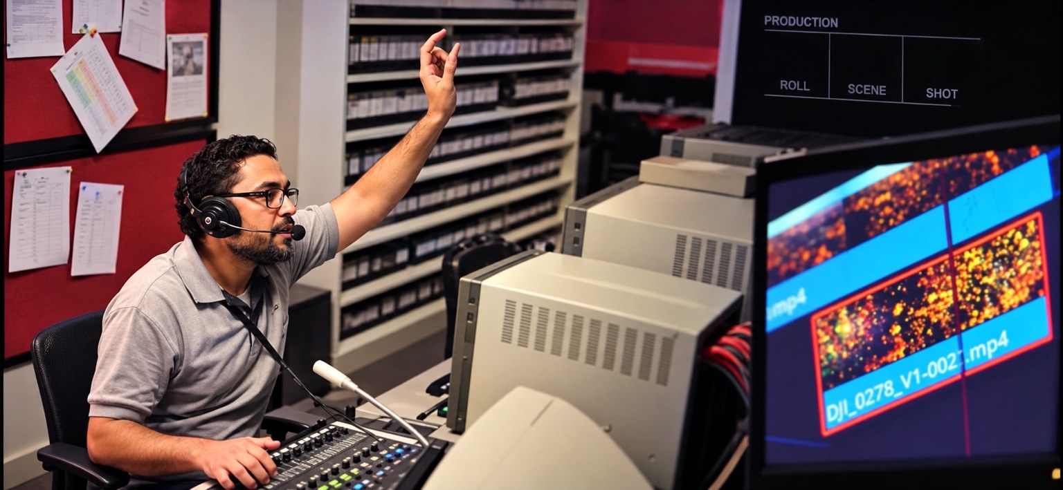 Hossam Nageeb in an early studio control room